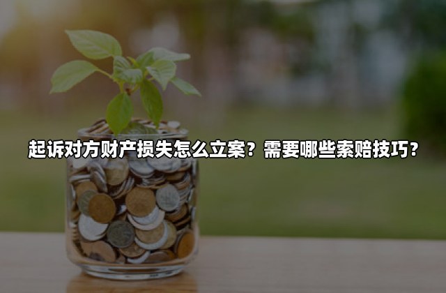 起诉对方财产损失怎么立案？需要哪些索赔技巧？